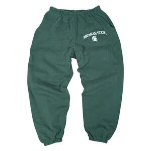 Vintage Michigan State Spartans Green Sweatpants Joggers Big Ball Sports L